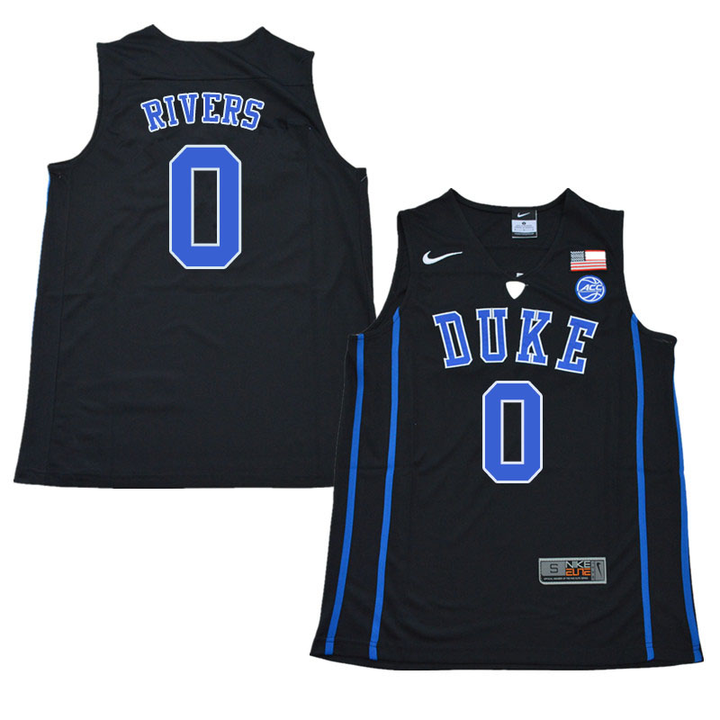 Duke Blue Devils #0 Austin Rivers College Basketball Jerseys Sale-Black